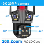 LS VISION 10K 20MP WiFi IP kamera lauke 20x priartinimo stebėjimo kamera Ai Track penkių objektyvų trijų ekranų gatvės CCTV PTZ vaizdo kamera 360&deg; 10K Camera