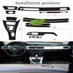 BMW 3 serijos E90 E92 E93 05-12 m. interjero apdailos lipdukai, 5D anglies pluo&scaron;to stiliaus