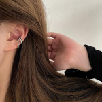 Punk Nereguliarūs Geometriniai Auskarai-Kafai Moterims, Auskarai-Klipai Be Auskarų, Metalinis Auskaras-Klipas, Netikras Kremzlės Papuo&scaron;alas Vakarėliui