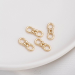 14K Auksu dengta figūros a&scaron;tuoneto užsegėlė &bdquo;pasidaryk pats&ldquo; papuo&scaron;alų gamybai - Karolių ir apyrankių jungiamasis komponentas