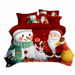Kalėdinis Sniego Senis Patalių Užvalkalas Antklodei ir Pagalvės užvalkalas Viso dydžio Karalienės dydžio Patalių Komplektas Lova Komplektas Karalienės dydžio Mielas Paklodės Juego De Cama EU Single 135x200cm
