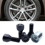 4 Pieces Anti Theft Wheel Bolt Locks Tire Screw Bolts 14 x 1.25mm for 6 03/2011-2013 bag packaging
