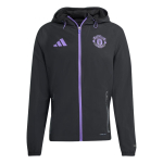 Adidas Aeroready Manchester United Tiro 25 Competition Vis Tech Kelioninė drėgmę sugerianti plono kirpimo užtraukiama ilgomis rankovėmis striukė Vyri&scaron;kos striukės JV5351 M black