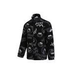Adidas Neo X Sezamo gatvė Visas spaudinys Vilnos ilgomis rankovėmis striukė Unisex striukė Juoda HD7299 S