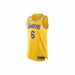 Nike Los Andželo &bdquo;Lakers Lebron James Away Edition Swingman Jersey&ldquo; vyri&scaron;kos palaidinės, geltonos DM6028-728 S
