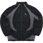 Jordan Logo spaudinys Kontrastingas apykaklės Užtrauktuku užsegamas striukė Unisex striukė Juoda DX9368-011 M