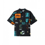 Nike Sportswear Klasikiniai Patogūs Spausdinti Trumpomis Rankovėmis Mar&scaron;kiniai Vyri&scaron;ki Mar&scaron;kiniai Juodi HM4453010 L black
