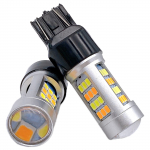 Meliore LED T20 Posūkio signalo ir pozicinių &scaron;viesų rinkinys, Dvigubas, 12 V, Gintarinis, Baltas, Su klaidų slopintuvu, Integruotas, one size balta
