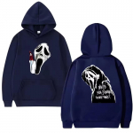 2025 Naujas gothic stiliaus Dvipusiai spausdinti gatvės drabužiai Vyrams moterims VI Ghostface Grafinis džemperis su gobtuvu Unisex Vilnos ilgomis rankovėmis Mar&scaron;kinėliai XL
