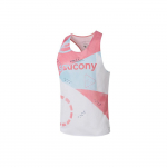 Saucony raidžių spalvų blokų apvalios apykaklės megztinis Profesionalus lenktyninis be rankovių bėgimo liemenė Unisex liemenės SC2239005-1 M