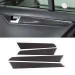 Skirta Mercedes Benz C klasė W204 2007 2008 2009 2010 2011 2012 2013 Anglies pluo&scaron;to vidaus durelių rankenos skydelio juostelės