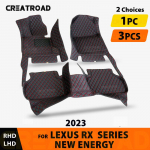 Car Floor Mats For Lexus RX series New Energy Auto Carpet Cover Interior Details Accessories Protective Pad Parts 1PC-Black-Black