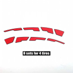 2CM height tire letter stickers 3D rubber waterproof racing Wheel stickers Personalized decals for car motorcycle Style DFRED