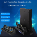 PS4 PS4 Pro PS4 Slim Dvigubo valdiklio įkrovimo stotelė su au&scaron;inimo ventiliatoriumi, skirta Sony 4 Dualshock 4 Pro žaidimų konsolei black #1