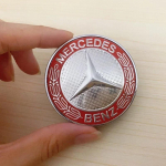 3D ABS logotipas automobilio priekinės grotelės priekinio variklio dangčio emblema lipdukas Mercedes Benz W203 W204 W205 W206 W212 W213 W221 W222 W223 priedams 39mm 3pins silver