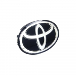 3D Automobilio Logotipo Emblema Toyota Corolla Camry RAV4 LANDCRUSER Highlander Yaris Vios Alphard Prado Reiz Wish, Priekinės Grotelės ir Variklio Dangtis 10cmX7cm juoda