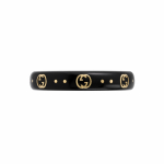 Gucci Icon serijos susikertantis dvigubas G 18K aukso žiedas Unisex žiedai Juodas 679262-I0H11-8029 10