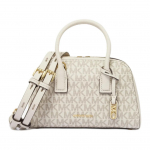 Michael Kors Ashton Classic Monogram Dirbtinės Odos Crossbody Tote Moteri&scaron;kos rankinės Baltos 32S5G9QC0V-132 Basic Set (Bag+Dust Bag)