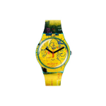 Swatch Unisex 41 mm geltonas laikrodis SUOZ354 SUOZ354 Yellow