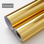 PVC &Scaron;lifuoto Metalo Auksinė Sienų Danga Nerūdijančio Plieno Veidrodinė Sidabrinė Momentinės Lipdukai Lipnūs Spintelių Baldų Atnaujinimo Plėvelė 3m x 40cm