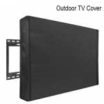 Lauko televizoriaus ekrano uždangalas, atsparus vandeniui ir dulkėms, pagamintas i&scaron; Oksfordo audinio, su dugnu, 22-70 colių dydžių FOR 22-24inch TV juoda