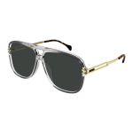 Gucci Aviatorio Saulės Akiniai Pilki/Auksiniai Unisex Akiniai GG1105S-001 Dust Bag+Eyeglass Case (Random Color)