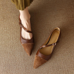 Moteri&scaron;ki &bdquo;Mary Jane&ldquo; batai, laisvalaikio slydimo patogūs dirželiai su sagtimi Plok&scaron;tūs &bdquo;Ballet Flats&ldquo; batai moterims su smailia nosimi &bdquo;Mary Jane Flats&ldquo; batai 40