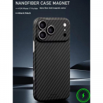 X-level Auk&scaron;tos kokybės 1500D anglies pluo&scaron;to telefono dėklas, skirtas iPhone 17 Pro Max 17 Air, prabangus, verslo, itin plonas, tvirtas apsauginis dangtelis iPhone17 juoda