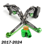 2026 Kawasaki Z900 2017-2026 Z 900 Motociklo Priedai Stabdžių Sankabos Svirtelės Reguliuojamos Sulankstomos Prailginamos 17-24 Green A black
