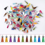 120 vienetų raktų pakabukai, kutai, odiniai pakabukai, žiedai, masiniai akriliniai ruo&scaron;iniai, skirti &bdquo;pasidaryk pats&ldquo; raktams amatų reikmenims, 30 spalvų 1.5 Inch