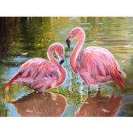 Deimantinis siuvinėjimas Flamingo viso apskritimo/kvadratinės siuvinėjimo kryželiu Deimantinis tapyba Gyvūnų mozaika Amatai Namų dekoravimas Full Round (20X30CM)