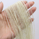 5 sruogų natūralaus akmens karoliukai, padengti kri&scaron;tolinėmis spalvomis briaunoti maži karoliukai papuo&scaron;alams gaminti &bdquo;pasidaryk pats&ldquo; karoliai, apyrankės, auskarai 5pcs/2mm