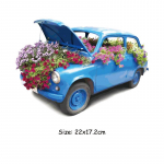 Gėlių automobilio pleistras A lygio plaunamas &scaron;ilumos perdavimo pleistras Mar&scaron;kinėliai Džinsų lipdukai Naujo dizaino &bdquo;Pasidaryk pats&ldquo; priedų pleistras 22x17.2cm