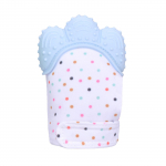 (Projektorius)Silikoninės kūdikių dantukų dygimo pir&scaron;tinės kūdikiams, nevalgomoms, moliarinės lazdelės žaislai &ndash; neleidžia įbrėžti pir&scaron;tinių ant kūdikio rankų One Size mėlyna