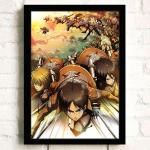 Japonijos anime puola Titan plakatai, dekoratyviniai spaudiniai, freskos, kavinės, dekoratyviniai aliejiniai paveikslai 21cm&times;30cm NoFrame