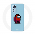 Coque pour Xiaomi Mi 12 / 12X Among Us jeu vid&eacute;o Fond bleu mėlyna
