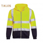 &Scaron;viesą atspindintis apsauginis gobtuvas 360 laipsnių &scaron;viesą atspindinčios zonos Gero matomumo greitai džiūstantis ilgomis rankovėmis naktinis statybininko paltas nakčiai lauke L fluorescencinė žalia spalva