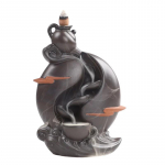 Namų dekoravimo meditacija Smilkalų degiklis, Juodo porceliano atgalinio srauto keraminis kūgio laikiklis