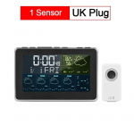 Tuya WiFi Smart Weather Station APP valdymo skaitmeninis temperatūros drėgmės monitorius, 5 dienų orų prognozė, 3 žadintuvų modeliai