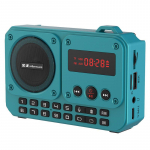 Mini ne&scaron;iojamasis FM radijas Daugiafunkcis radijo imtuvas Bluetooth garsiakalbių įra&scaron;ymo įrenginys su LED ekranu, aplanko perjungimas TF kortelė U disko grojimas žalia