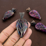 Multi Labradorite Handmade Copper Wire Wrap Jewelry Pendant 2.40 t0q99