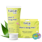 TuCo&reg; I&scaron;manūs Vaikai Nekankink Manęs Kombinuotas Paketas, Uodus Atbaidantys Pleistrai (12 vnt) ir Uodų atbaidymo losjonas vaikams (100 ml)