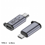 1 vnt. USB-C į Micro USB Mini USB adapteris, C tipo moteri&scaron;kas į Micro USB vyri&scaron;kas, telefono, plan&scaron;etinio kompiuterio, fotoaparato įkrovimo adapteris