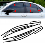 Chromuotas apvadas Juodas uždengimas Langų apdaila Ry&scaron;kiai juoda Toyota Camry 2018-23