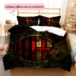 AC Milan futbolo klubas Ra&scaron;tas Patalynės antklodės komplektas Namų dekoracija Dovana (1 * užvalkalas antklodei + 2 * užvalkalai pagalvėms be užpildo) 135x200cm