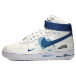 Nike Air Force 1 Auk&scaron;tos aulo Riedlentės Batai Moteri&scaron;ki Balti Mėlyni DQ7584-100(Team10-QD) 36.5