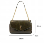 Madingas voko formos rankinukas su grandinėle per petį, va&scaron;kuotos odos, crossbody, PU, vidutinio dydžio, su magnetiniu užsegimu, daug skyrių