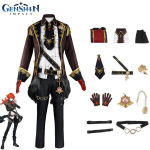 I&scaron;skirtinis Genshin Impact Diluc Cosplay Kostiumas Vyrams Helovino Vakarėlio Rekvizitas XS black