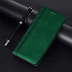 &bdquo;Xiaomi Redmi 9 Case&ldquo; matinis odinis magnetinis piniginės apverčiamas silikoninis telefono dangtelis skirtas &bdquo;Xiaomi Redmi 9A 9C 9 AC Luxury&ldquo; kortelių stovo laikikliui mink&scaron;tas dėklas Fundas Redmi 9A žalia