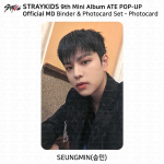 &bdquo;Paklydusių vaikų&ldquo; 9-asis mini albumas &bdquo;ATE POP-UP MD Binder&ldquo; nuotraukų kortelė KPOP Seungmin